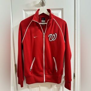 Nike x Washington Nationals Official Baseball Track Jacket Red Collab